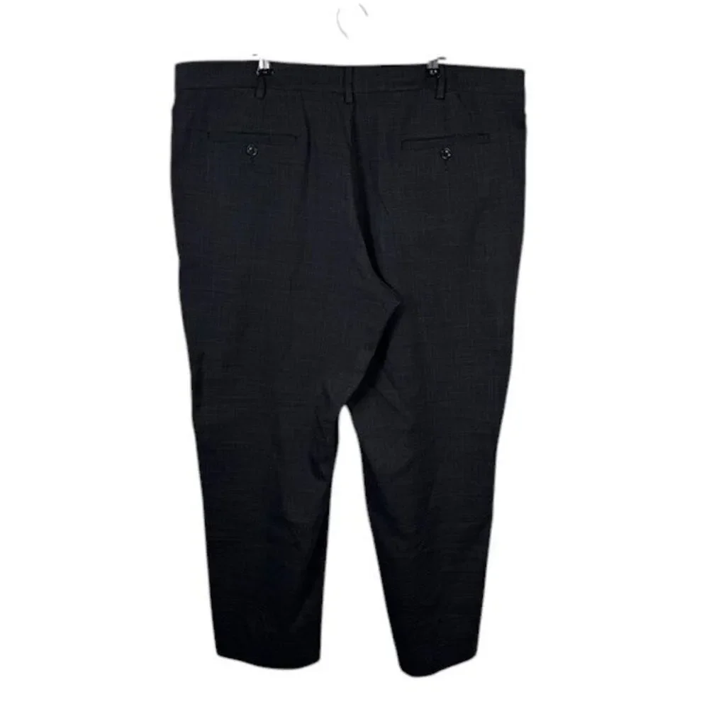 Savane Stretch Comfort Dress Pants Charcoal Gray 40x30 Trousers Slacks‎ Business